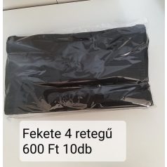 4 RÉTEGŰ ORVOSI SZÁJMASZK 10 DB-OS FEKETE
