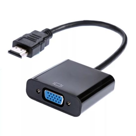 HDMI/VGA átalakító adapter, HDMI (apa)-ről - VGA (anya)-ra