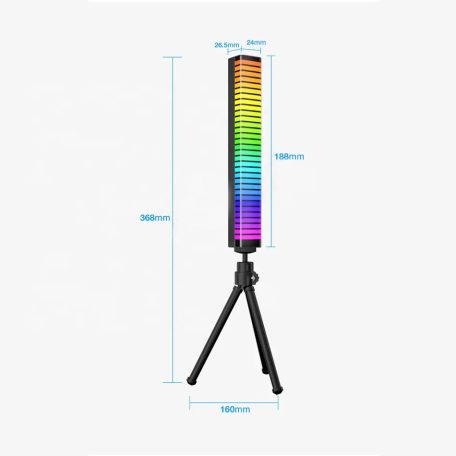 Ritmusra Világító RGB LED Lámpa hangra és zenére villog