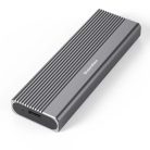 Szürke külső SSD merevlemez dokkoló, M.2 PCIe NVMe/NGFF SSD, USB 3.1, 10Gbps, Type-C kimenet, Alumínium ház, max 2TB