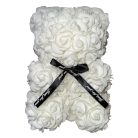 Fehér színű rózsamaci 25cm