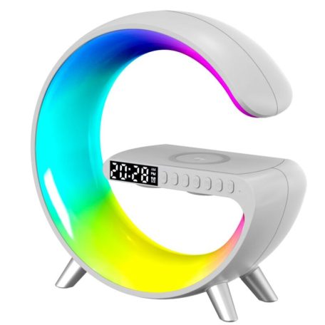Relax RGB LED körlámpa QI vezeték nélküli töltéssel és hangszóróval